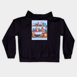 Kitchen Shelves illustration Kids Hoodie